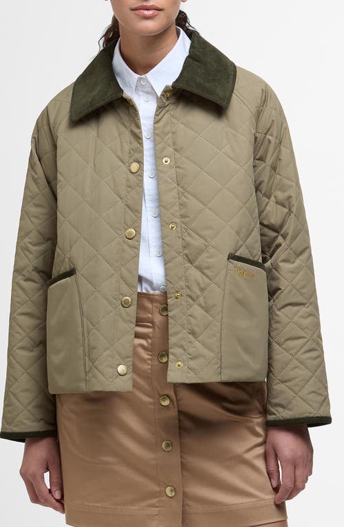 Barbour Anise Quilted Jacket In Dusky Green/ancient