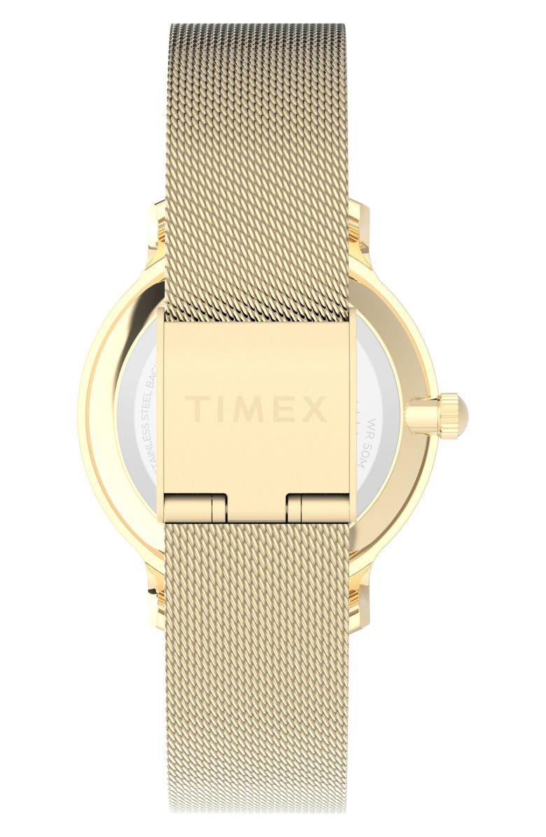 Timex<sup>®</sup> Transcend Mesh Strap Watch, 31mm, Alternate, color, Gold