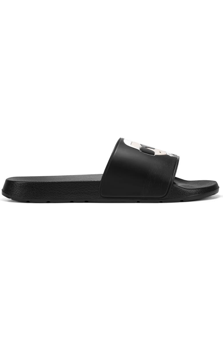 KARL LAGERFELD PARIS Karl Head Slide Sandal, Alternate, color, Black