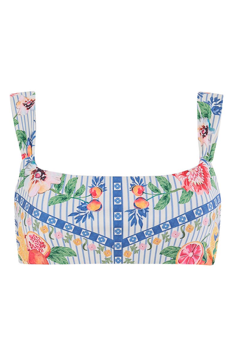 Agua Bendita Sele Basket Bikini Top, Alternate, color, Blue