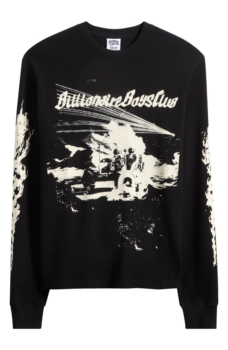Billionaire Boys Club I Need Space Long Sleeve Cotton Knit Shirt, Alternate, color, Black