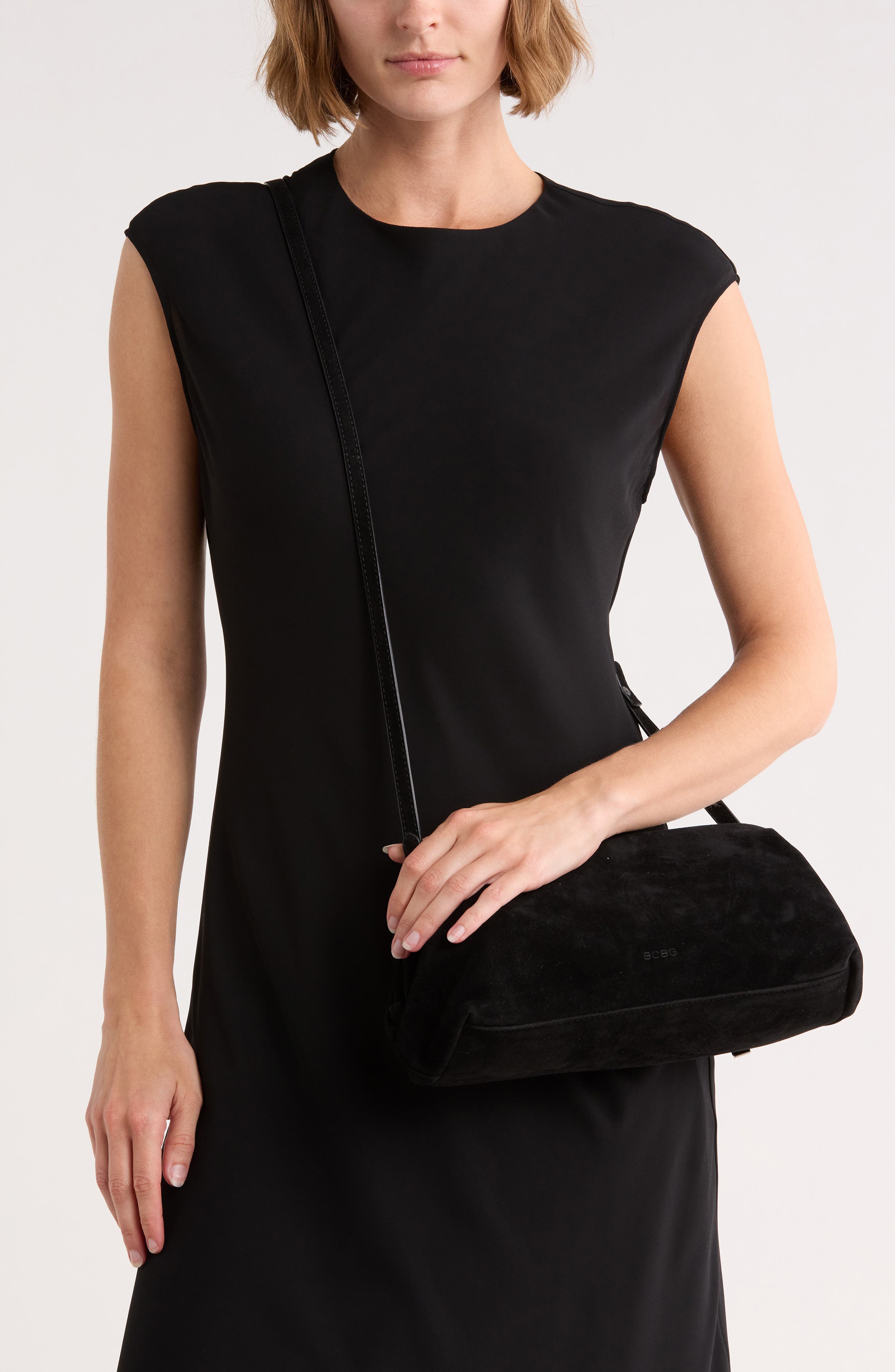 East/West Shoulder Bag, Alternate, color, BLACK