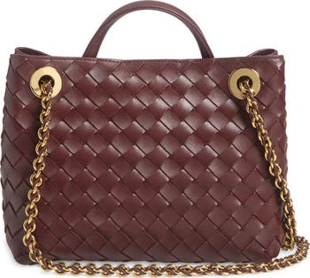 Bottega Veneta お洒落 Andiamo チェーンバッグ Bottega Veneta Small Andiamo Chain Leather Shoulder Bag