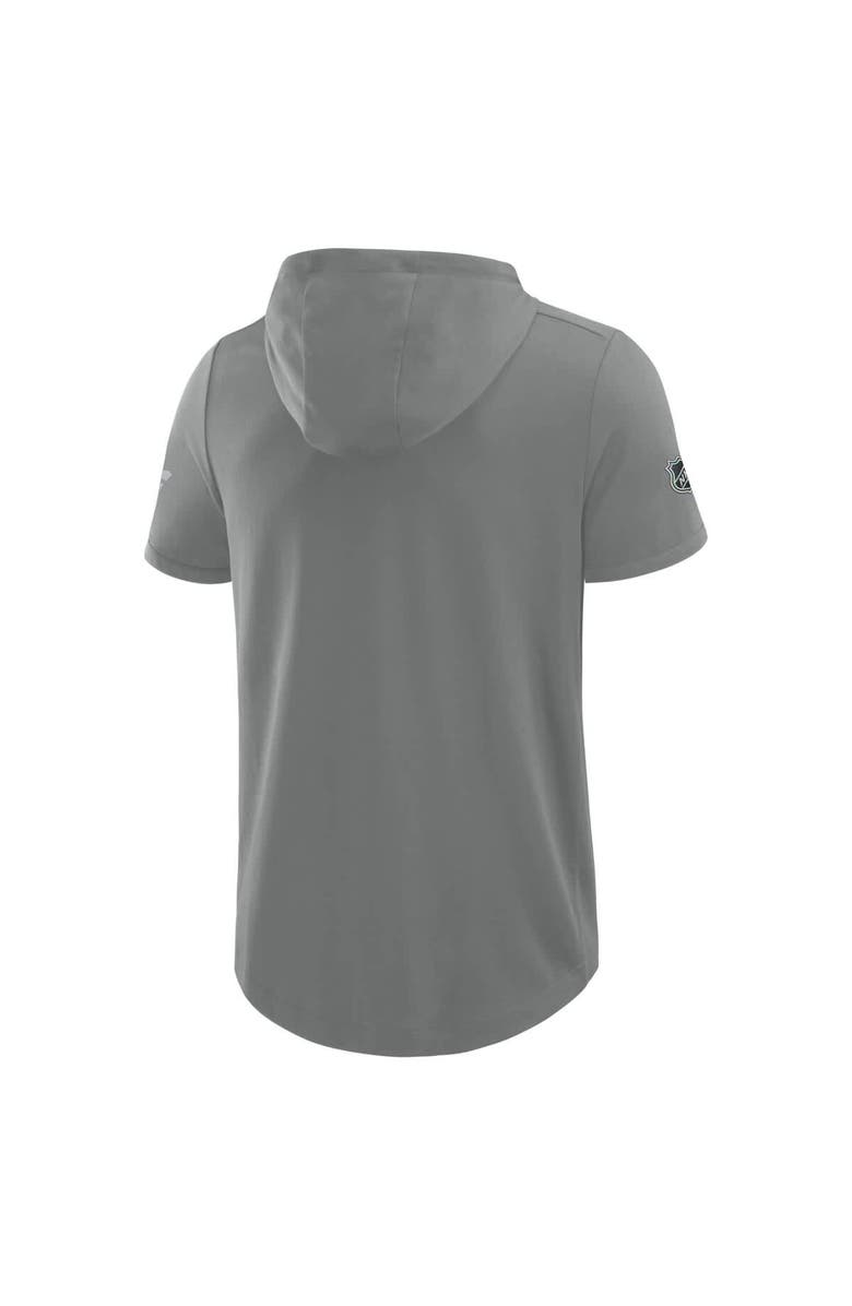 FANATICS Men's Fanatics Gray Washington Capitals 2025 Stanley Cup Playoffs Authentic Pro Road Performance Short Sleeve Pullover Hoodie, Alternate, color,