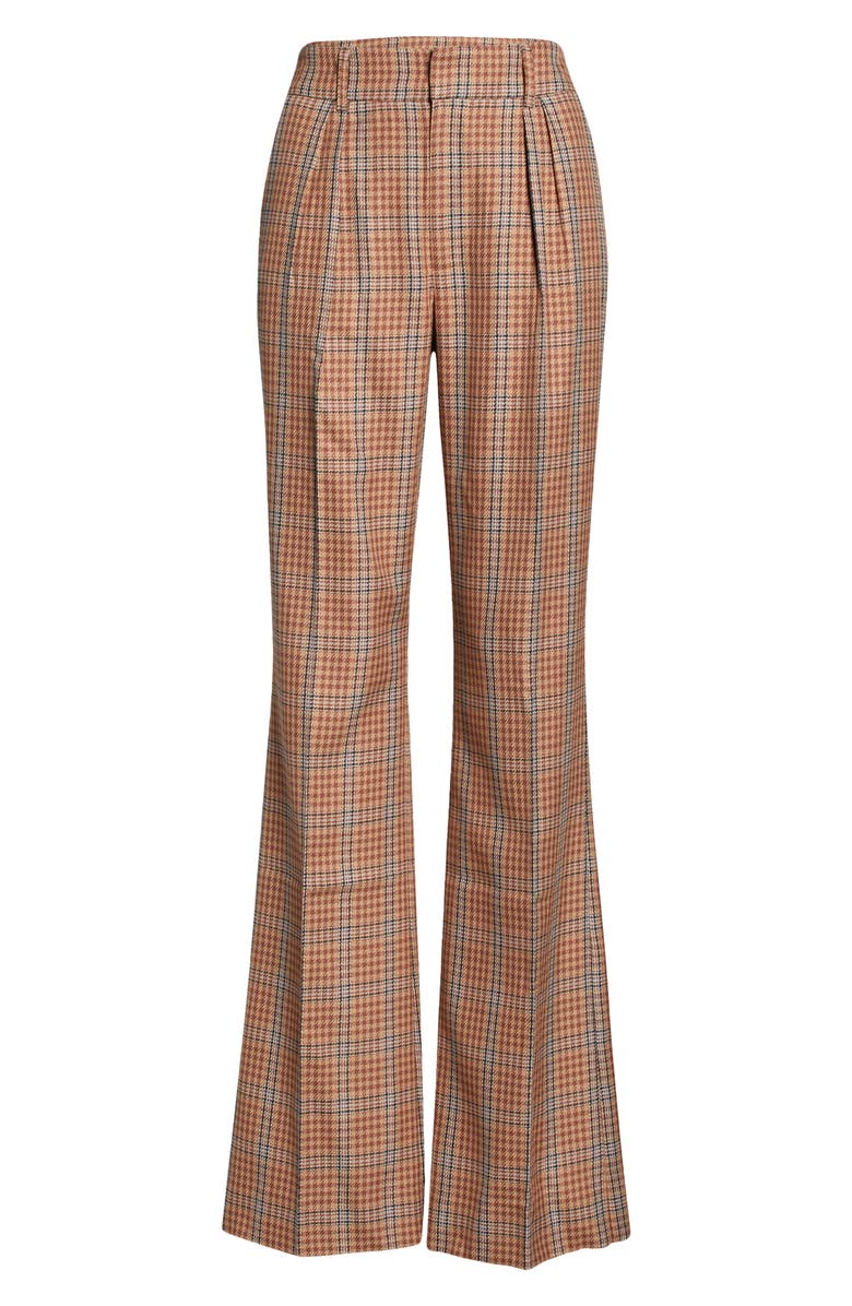 PAIGE Avedon Plaid Wide Leg Trousers, Alternate, color, Bronze Dust Multi