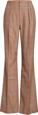 PAIGE Avedon Plaid Wide Leg Trousers