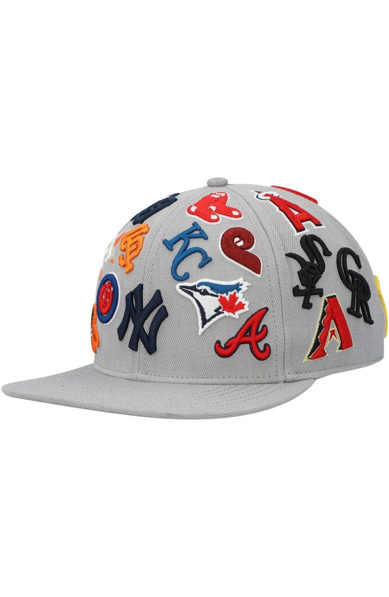 PRO STANDARD Men's Pro Standard Gray MLB Pro League Wool Snapback Hat, Main, color, 