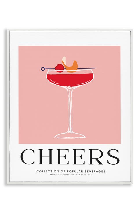 Cheers Cocktail Framed Art Print