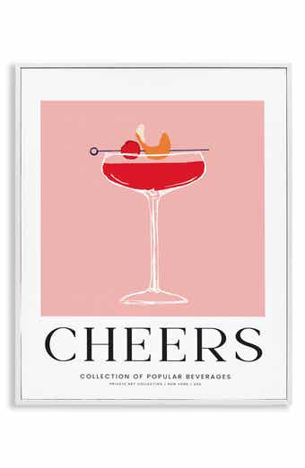 Stupell Industries Cheers Cocktail Framed Art Print