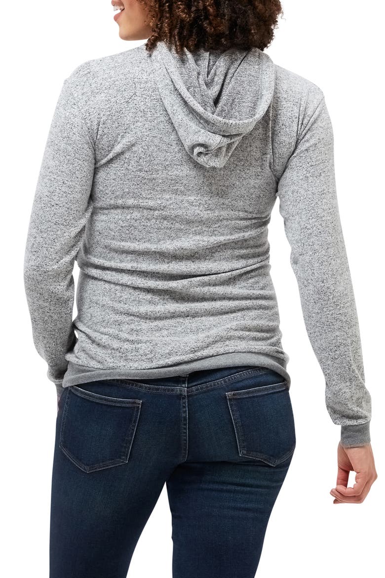 Jojo Maternity/Nursing Hoodie, Alternate, color, GRAY HACCI