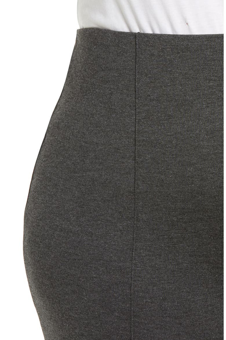 'Lyssentials Elysse High Waist Wide Leg Ponte Pants, Alternate, color, CHARCOAL
