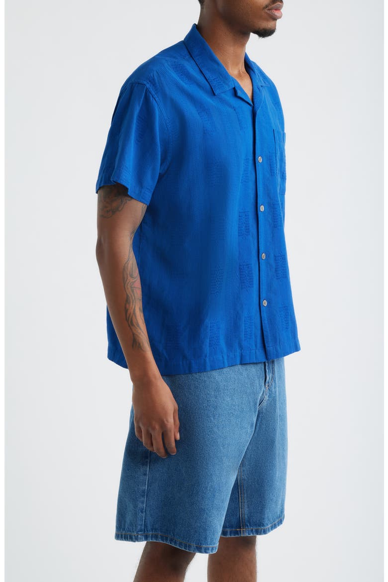 Samuel Texture Stripe Camp Shirt, Alternate, color, DAZZLING BLUE MULTI
