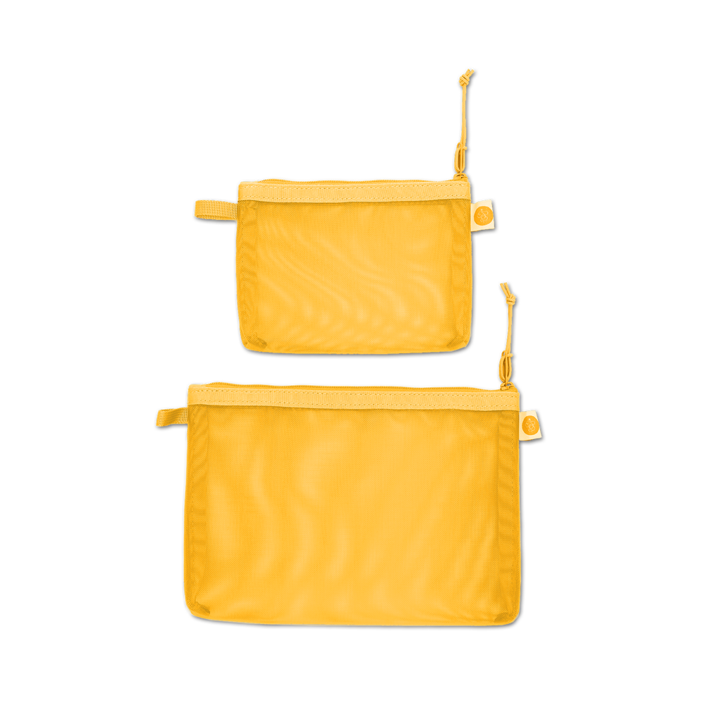 Baboon To The Moon Monomesh Pouch Set In Yellow