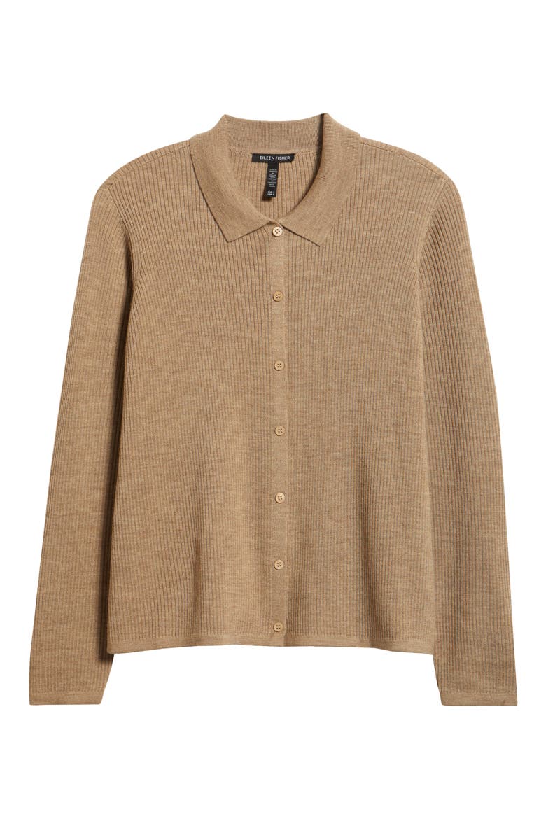 Wool Cardigan, Alternate, color, BISCUIT