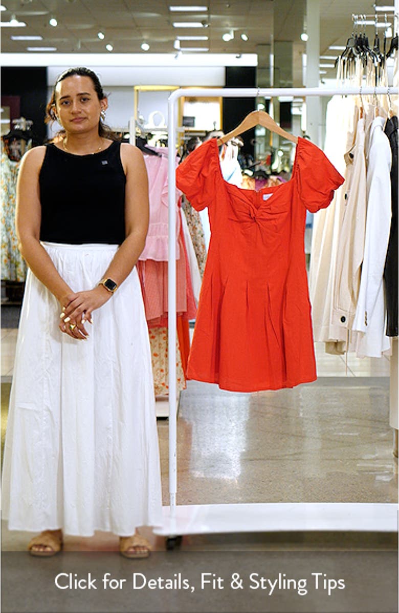 Catania Puff Sleeve Linen & Cotton Mini Sundress, sales video thumbnail