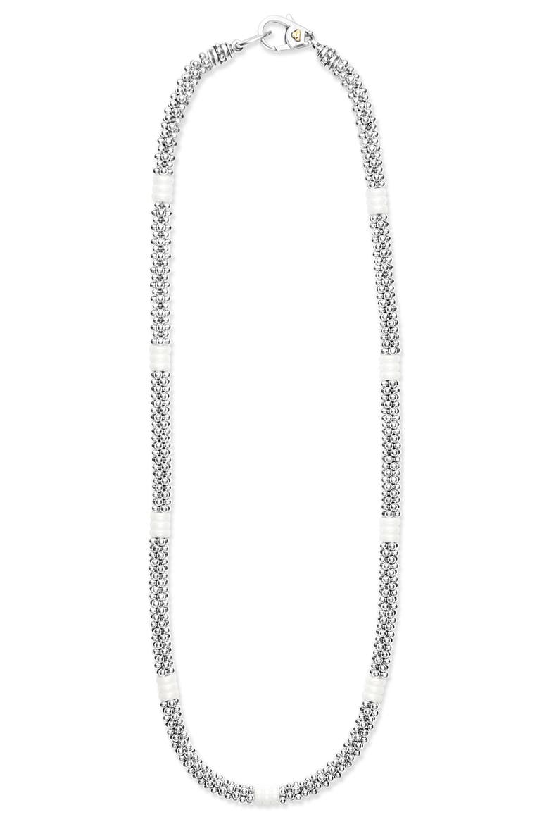 White Caviar Ceramic Collar Necklace video