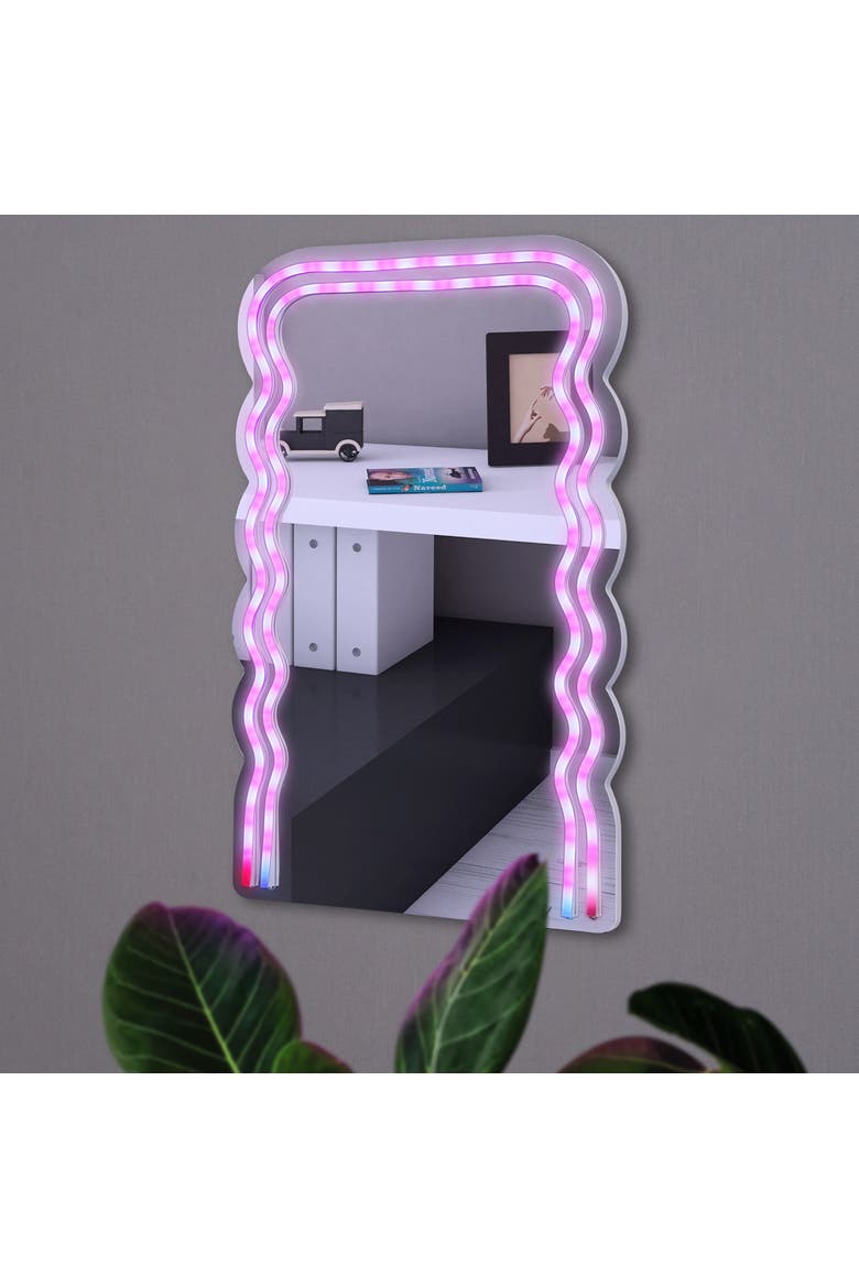 Neon Art Infinity Lights Wall & Desk Sign-Wave Mirror, Alternate, color, None