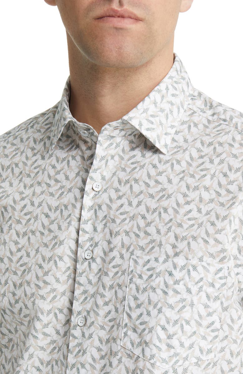 Rodd & Gunn Acacia Bay Fish Print Short Sleeve Button-Up Shirt, Alternate, color,
