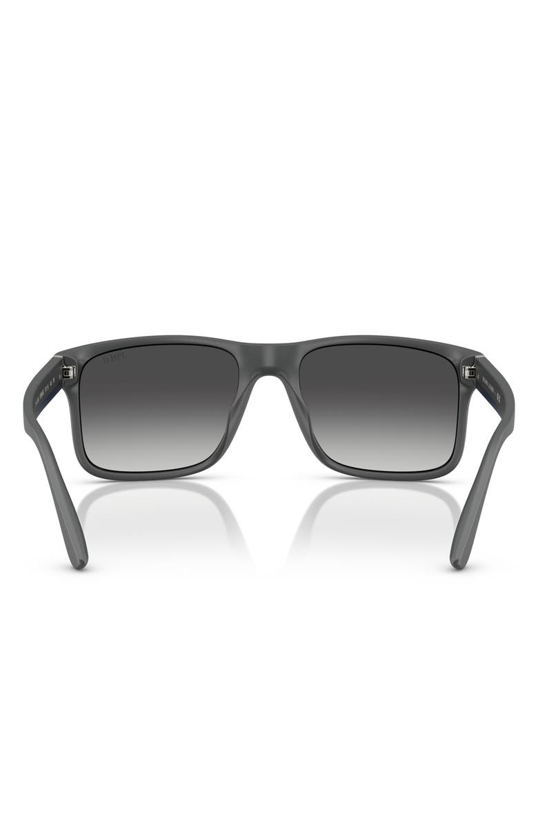 Polo Ralph Lauren 57mm Rectangular Sunglasses, Alternate, color, Gradient Grey