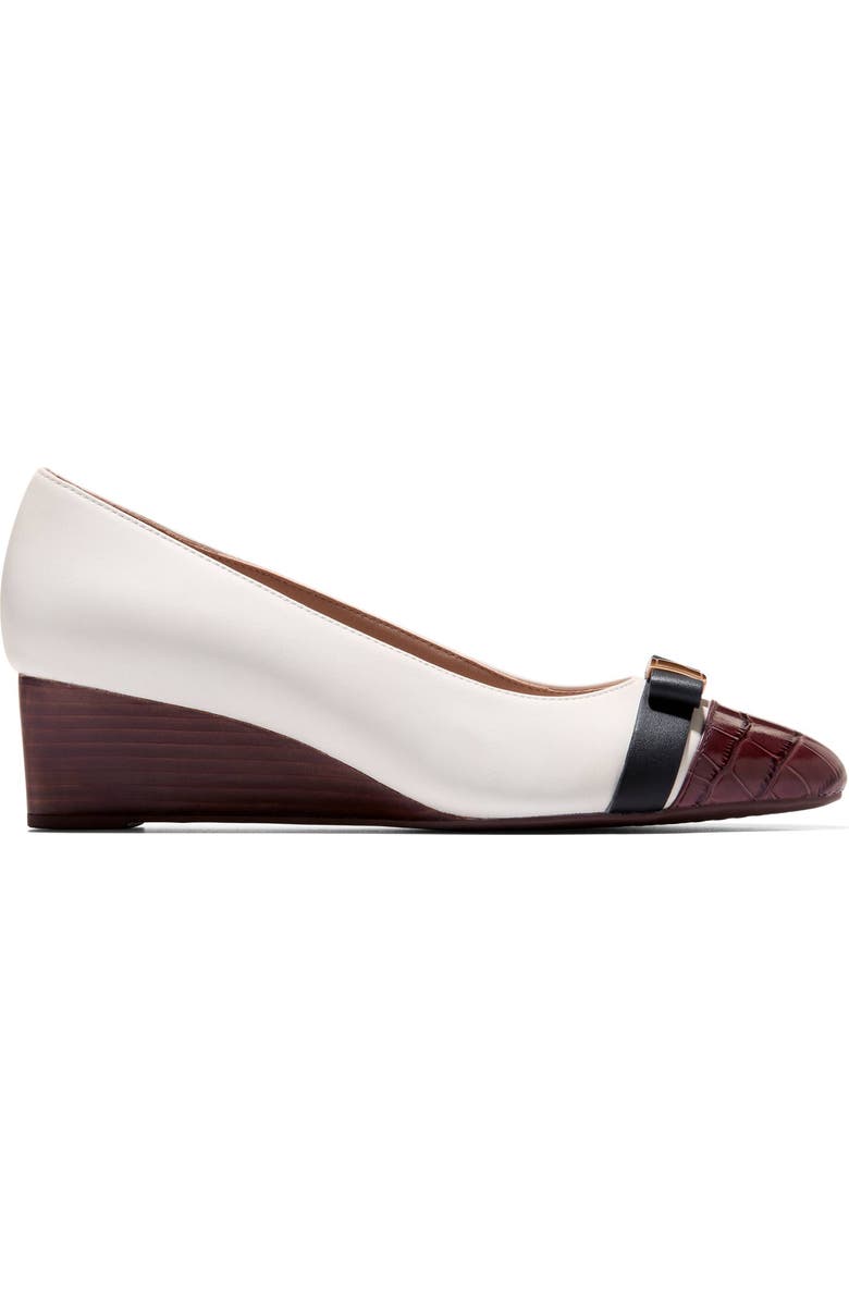 Cole Haan Go-To Malta Bow Wedge Pump, Alternate, color, Powder Leather