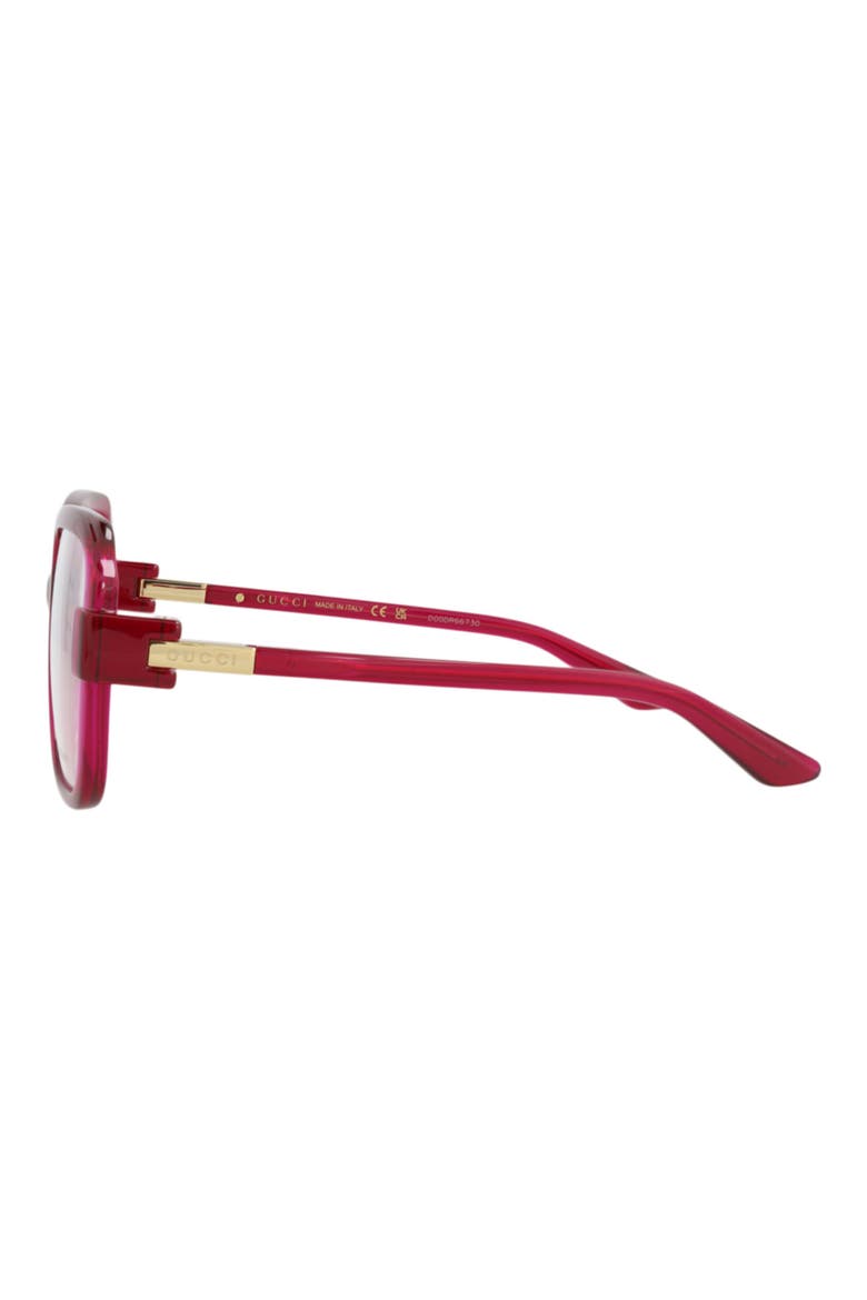 55mm Square Optical Glasses, Alternate, color, VIOLET VIOLET TRANSPARENT