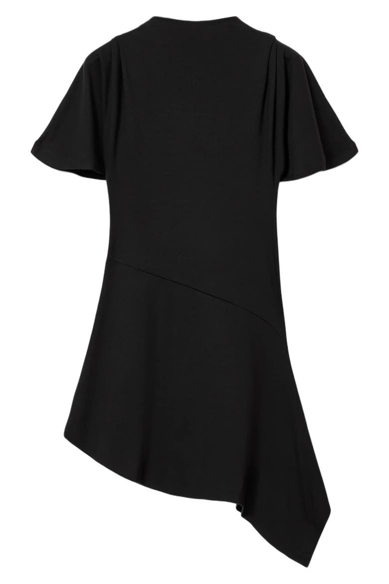 Rosa Asymmetric Minidress, Alternate, color, BLACK
