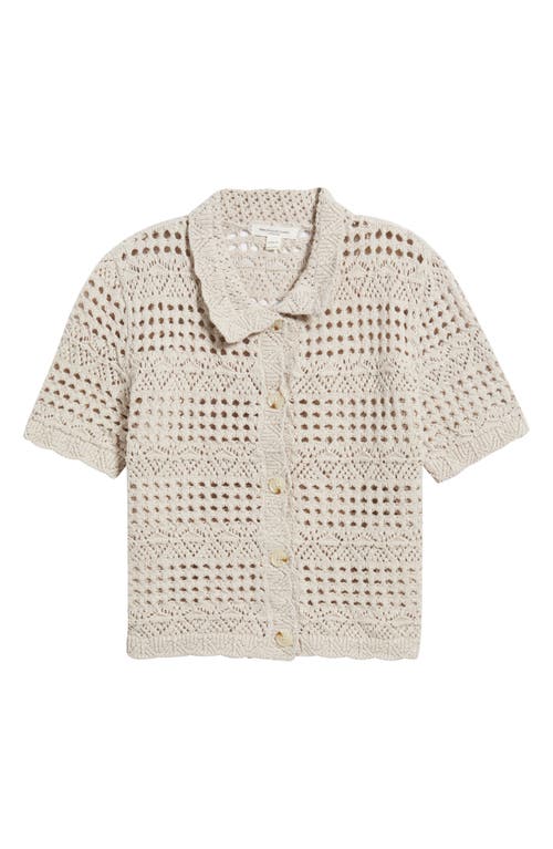 BEACHLUNCHLOUNGE BEACHLUNCHLOUNGE PENNY OPEN KNIT SHORT SLEEVE CARDIGAN 