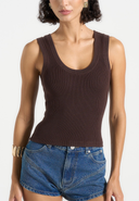 Manière De Voir Scoop Neck Rib Tank