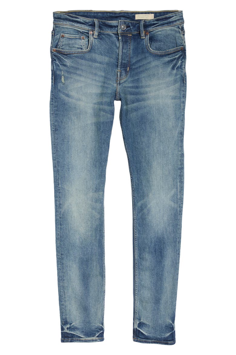 Cigarette Skinny Fit Jeans, Alternate, color, MID INDIGO