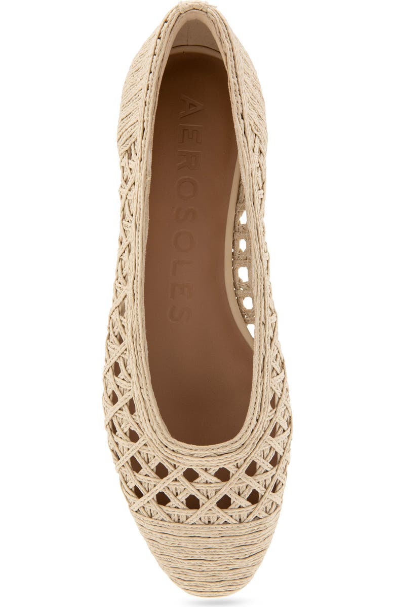 Aerosoles Arno Raffia Ballet Flat, Alternate, color, Natural Embroidered Raffia