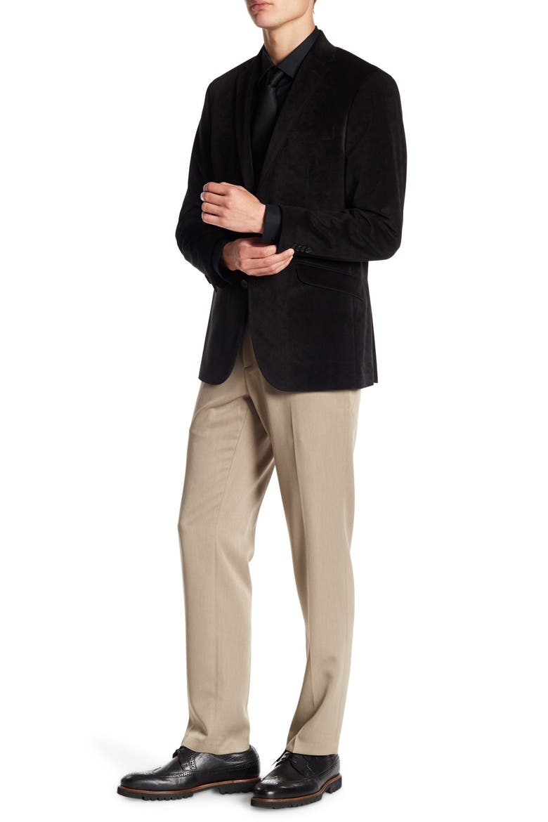 Heather Slim Fit Dress Pant, Alternate, color, OATMEAL