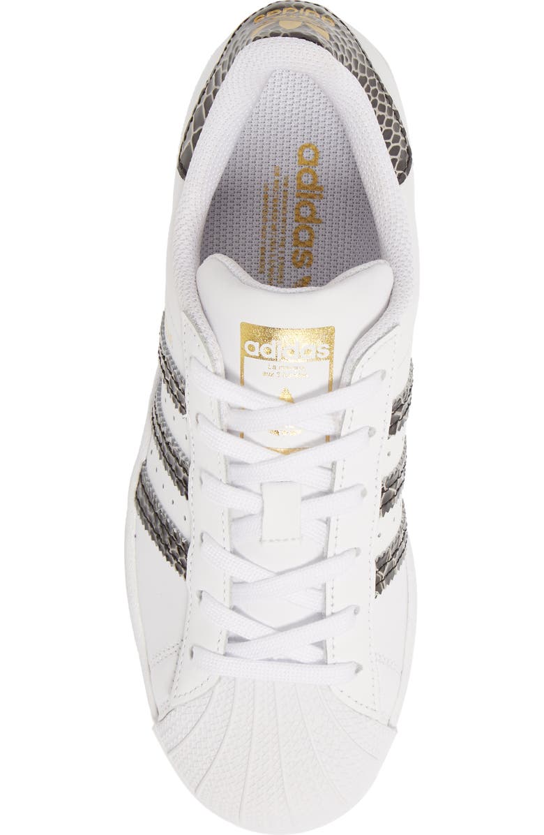 adidas Superstar Faux Snakeskin Sneaker, Alternate, color,