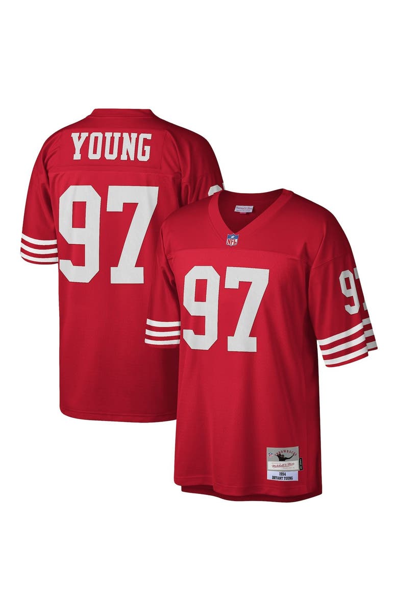 Mitchell & Ness Men's Mitchell & Ness Bryant Young Scarlet San Francisco 49ers 1994 Legacy Replica Jersey, Main, color, Scarlet