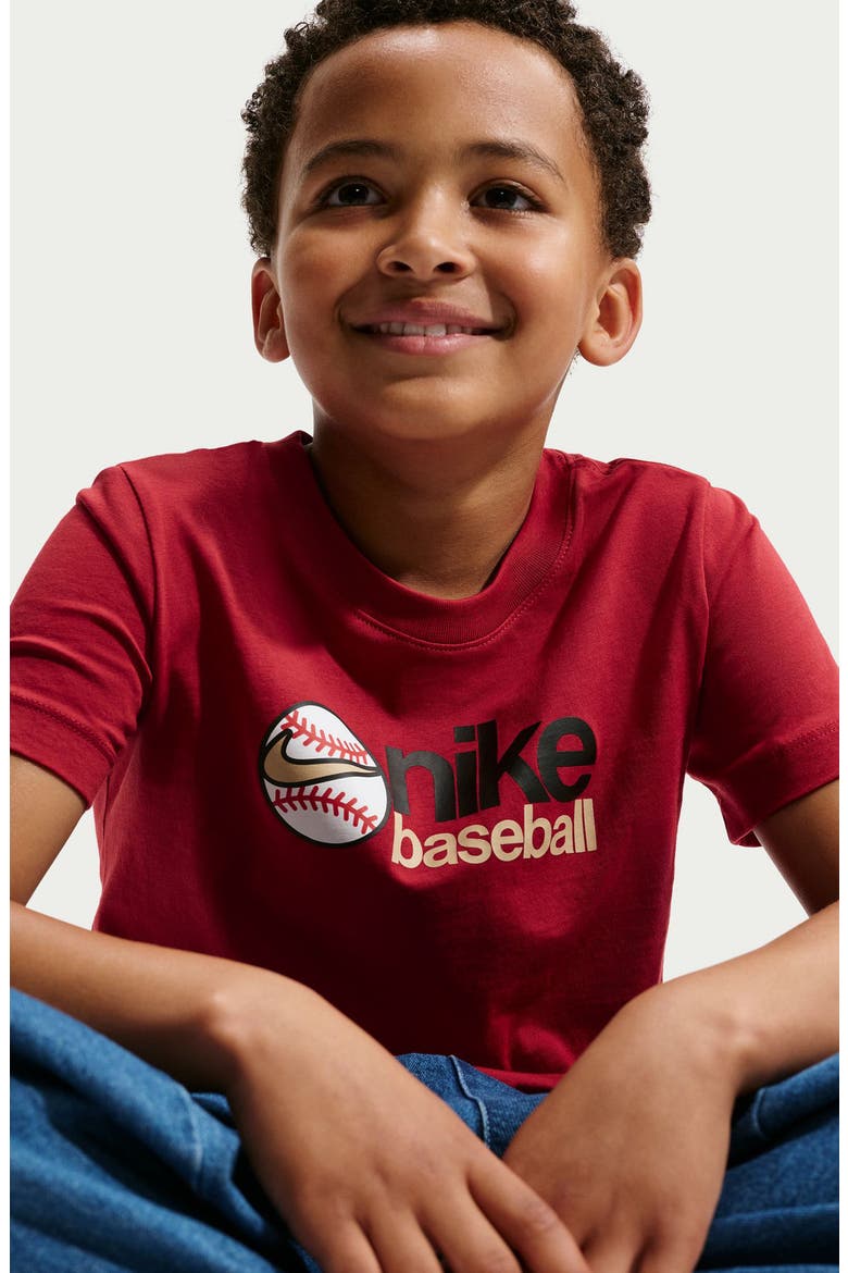 Kids' Baseball Graphic T-Shirt, Alternate, color, TOUGH RED