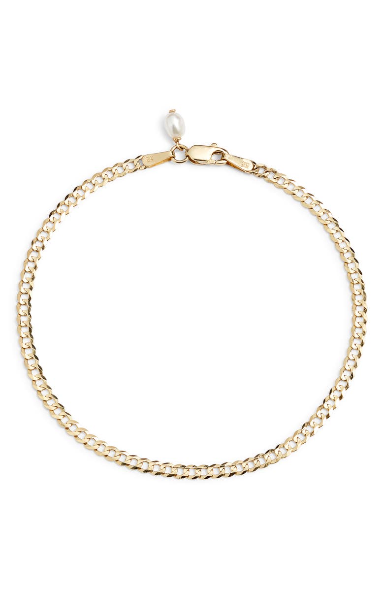 Poppy Finch Curb Chain Bracelet, Main, color, 14Kyg