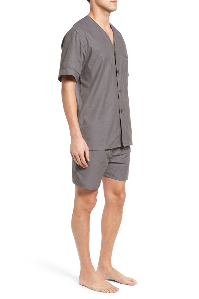 Cotton Short Pajamas, Alternate, color, CHARCOAL