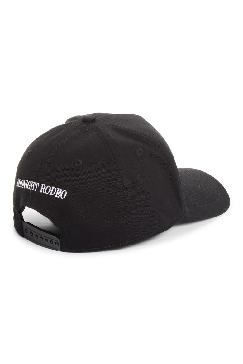 Famous Last Words Snapback Baseball Cap, Alternate, color, JET BLACK