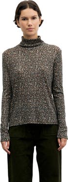 GERARD DAREL Beata Printed Turtleneck Top