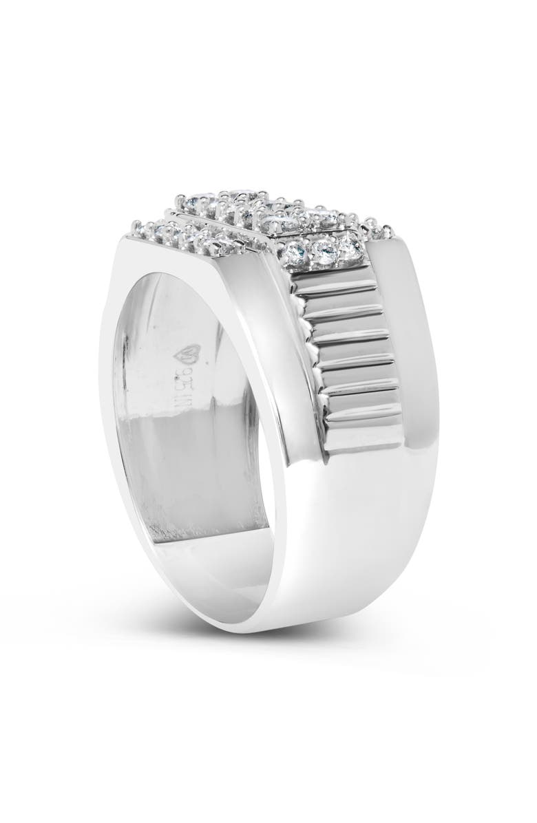 Haus of Brilliance Men's Silver 1.00 Cttw Diamond Multi Row Band Ring, Alternate, color, Silver