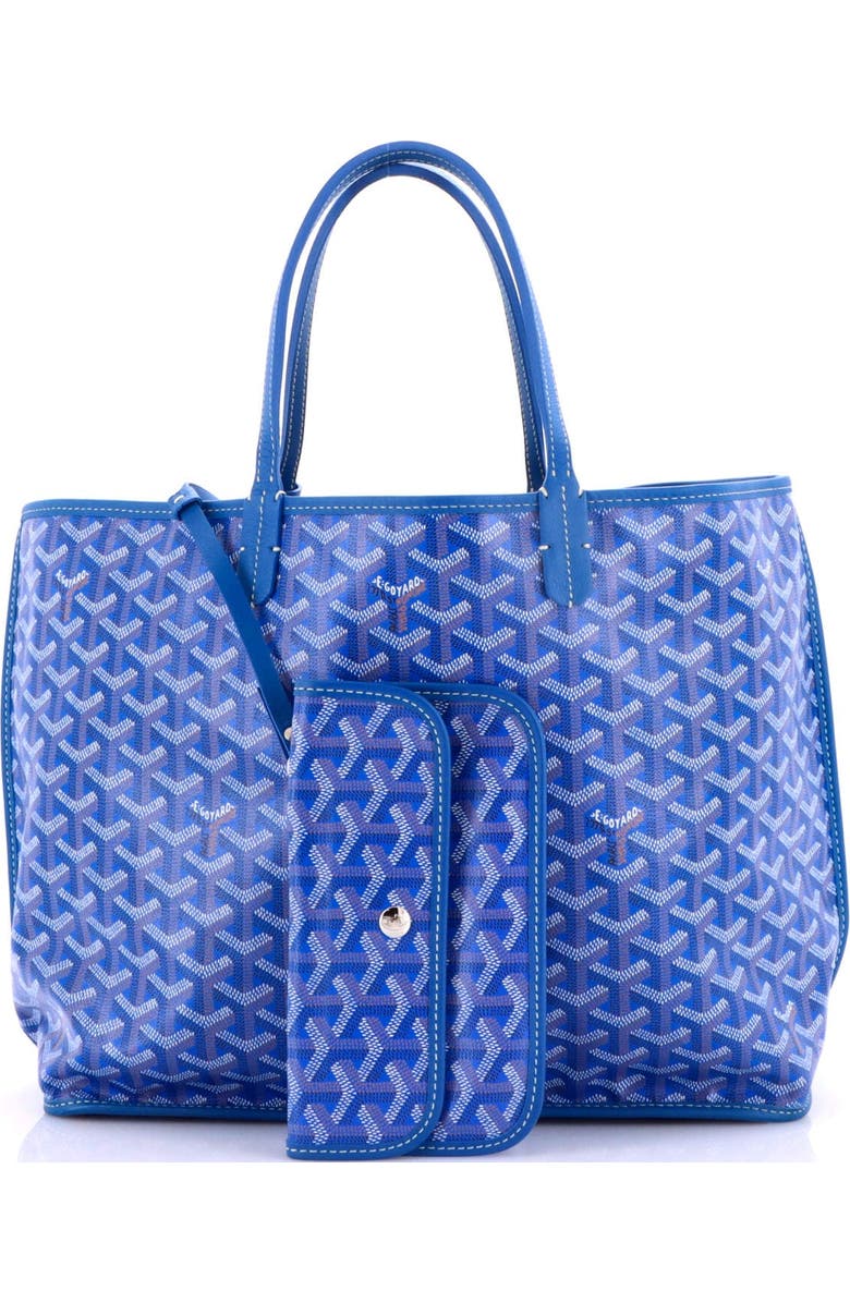 Pre-Owned Goyard Anjou Reversible Tote Coated Canvas PM, Alternate, color, Blue
