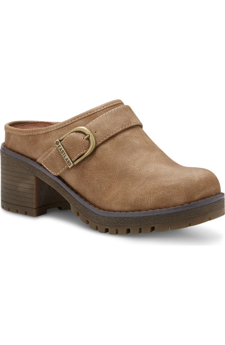 Eastland Nola Block Heel Lug Sole Clog, Main, color, Natural
