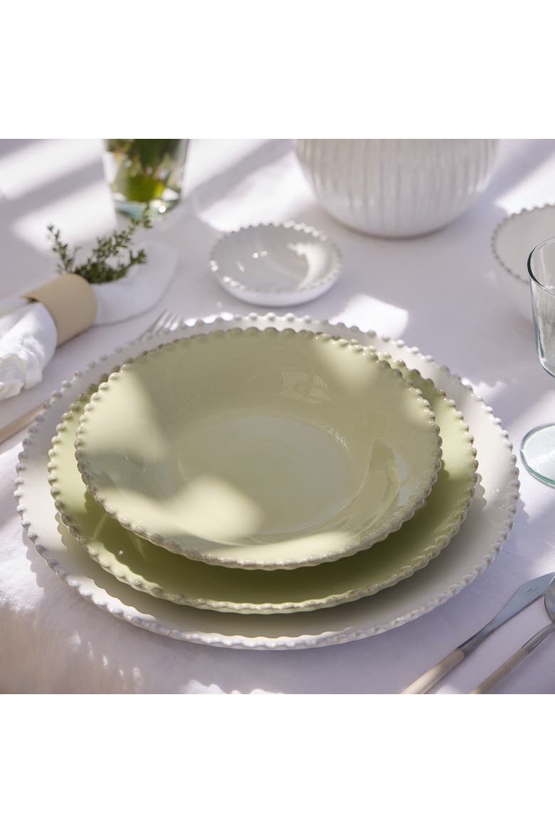 Pearl Set/6 pasta plates, Alternate, color, Lily Green