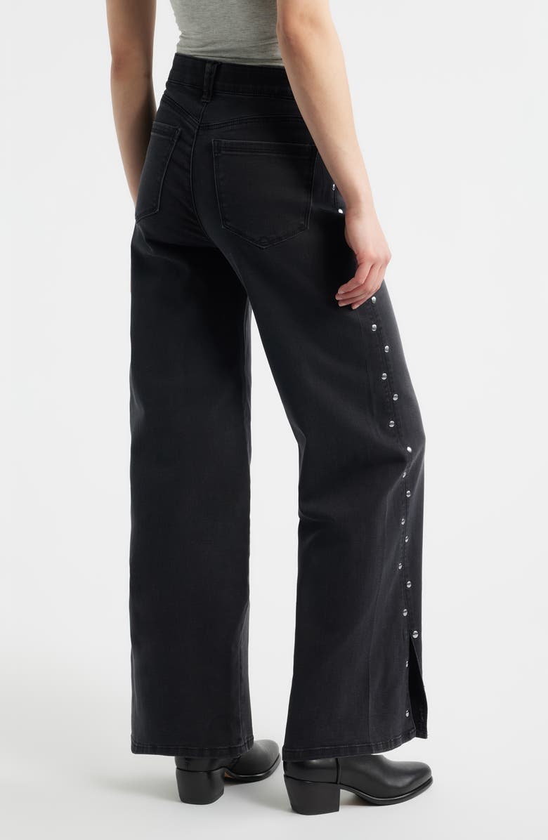 Wit & Wisdom Slit & Studs Jeans, Alternate, color, Washed Black