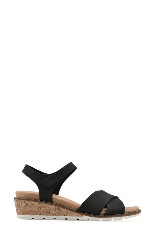 Cliffs By White Mountain Tinna Wedge Sandal In Black Nubuck