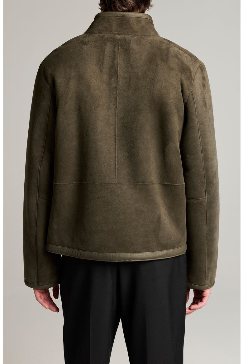 Genuine Shearling Funnel Neck Jacket, Alternate, color, DK CAPITAL