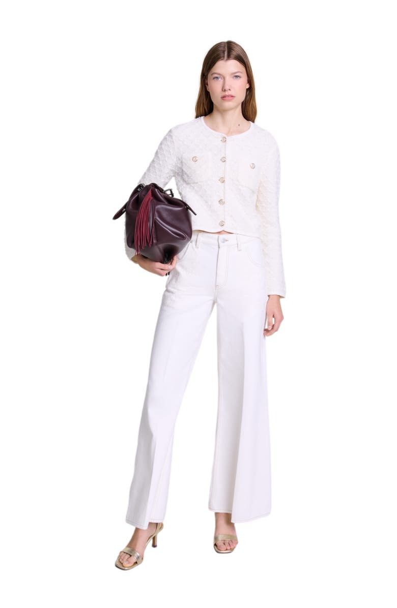 maje Knit cardigan, Alternate, color, 