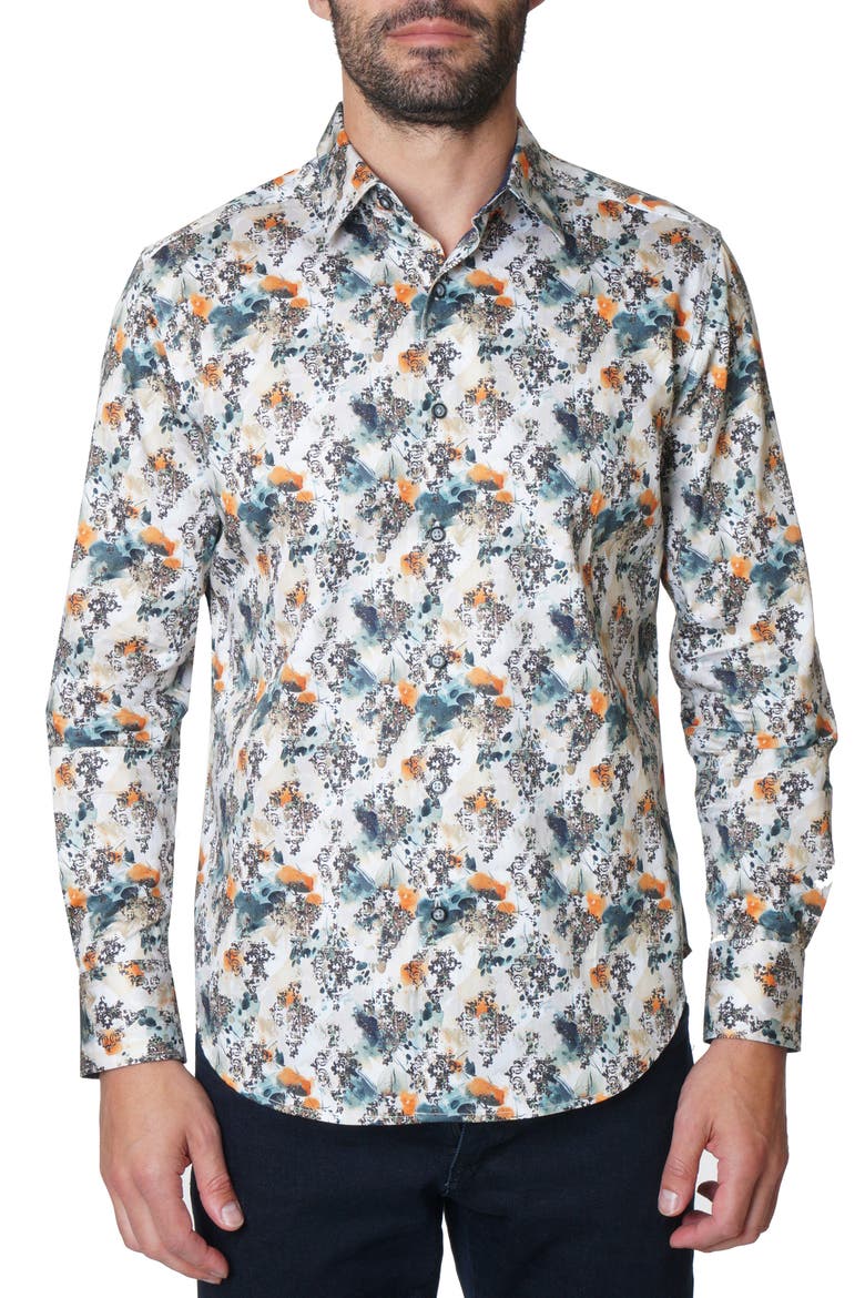 Arnold Long Sleeve Woven Button-Up Shirt, Main, color, MULTI