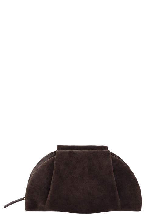 Ava Suede Clutch