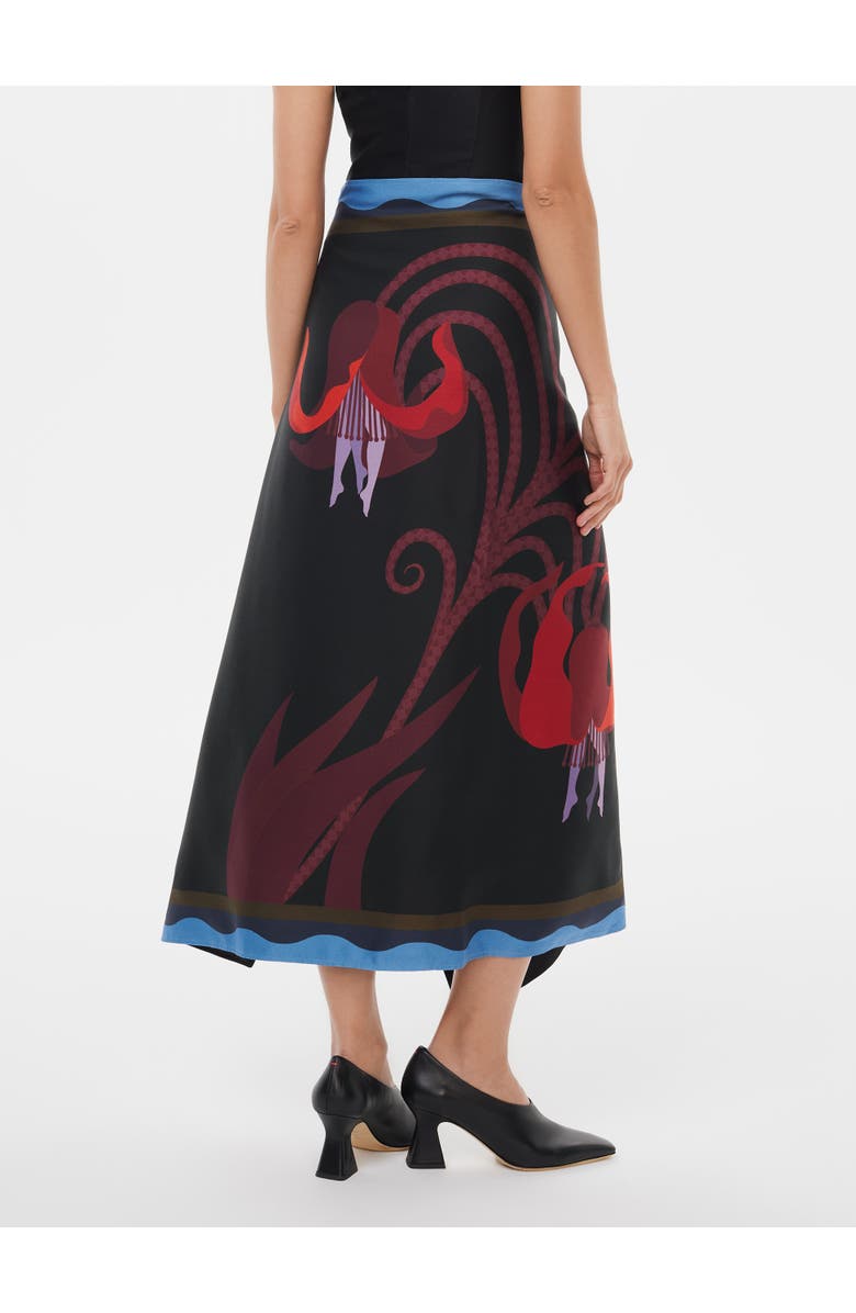 Alas Reversible Floral Wool-blend Wrap Skirt, Alternate, color, Print 'Late Bloomer'