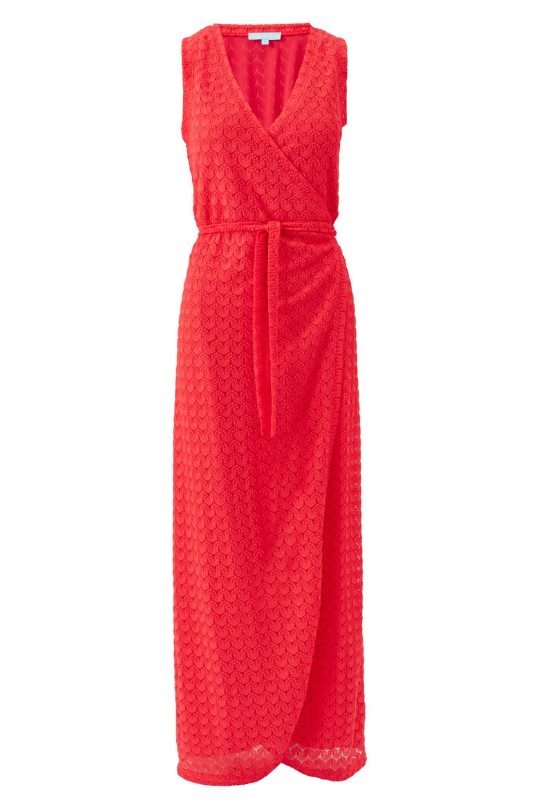 Zima Sleeveless Cover-Up Maxi Dress, Alternate, color, RED